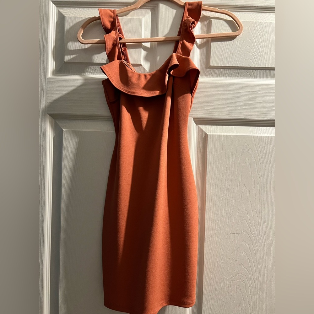 Burnt Orange Cocktail / Semi-formal Dress